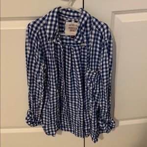 white and blue juniors flannel from kohls